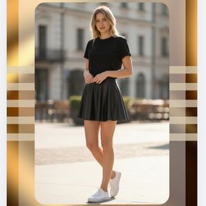 High Waist Faux Style Skirt